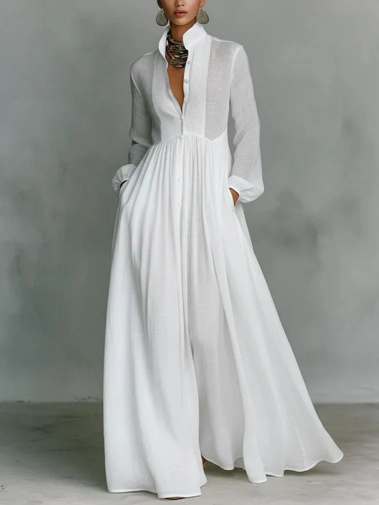 Alma Vestito Maxi Senza Tempo con Collo Elegante