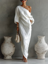 Alondra Vestito Elegante con Design Asimmetrico