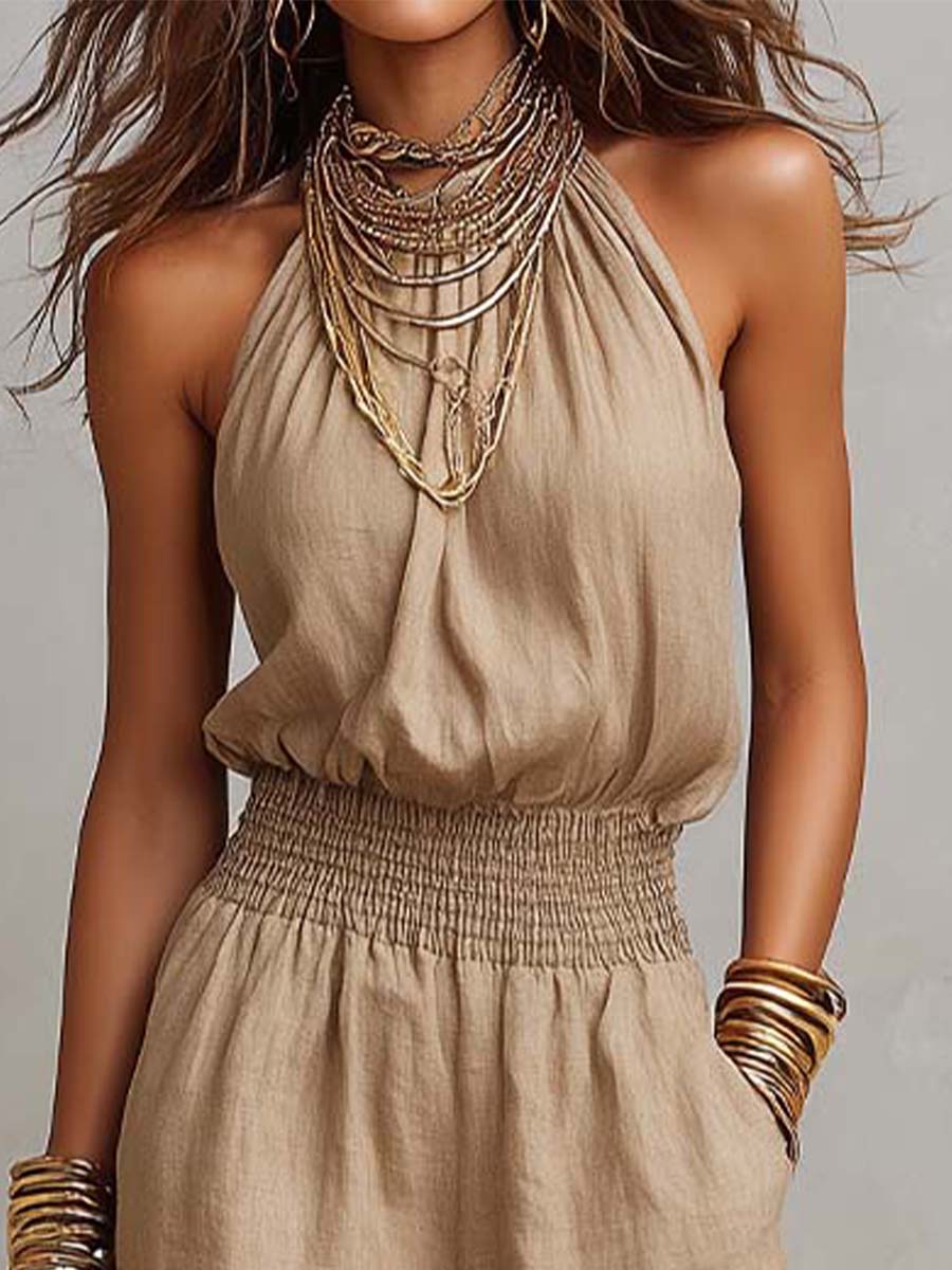 Ainara | Tuta con collo halter