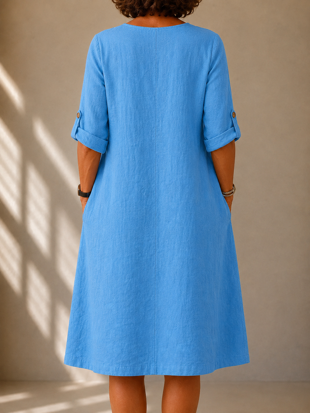 Monica | Knee-Length V-Neck Dress