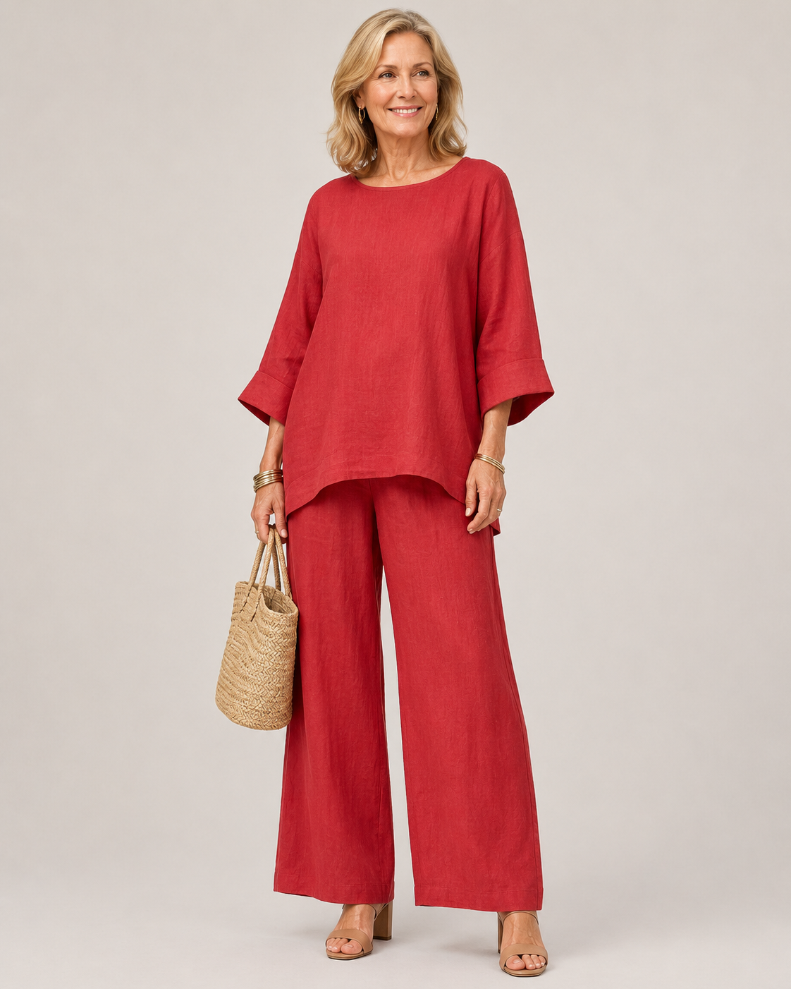 Prue | Set Tunica Oversize e Pantaloni a Gamba Larga