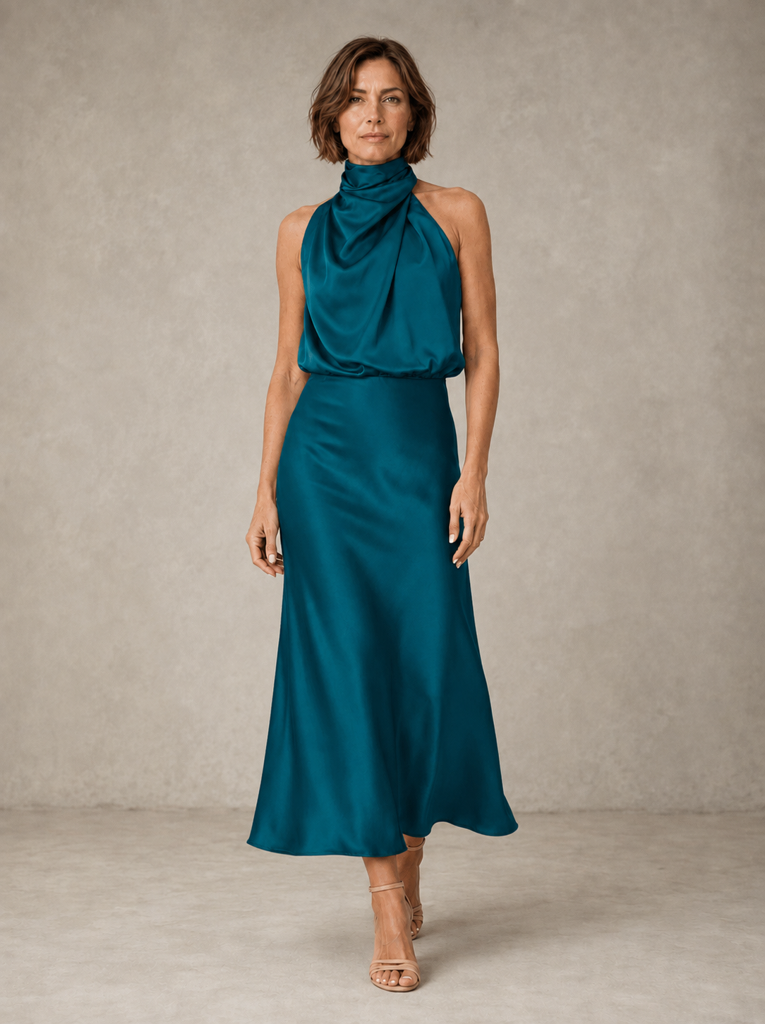 Harper | Abito da Sera in Satin Halter