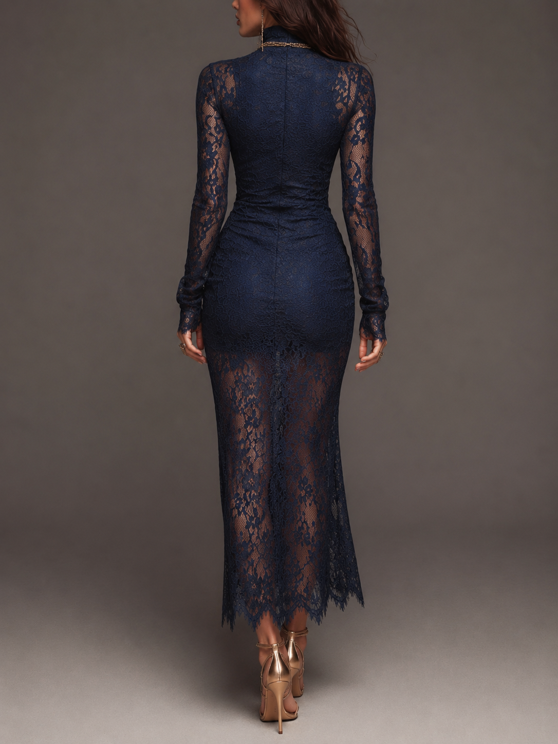Cecilia | Abito Midi Aderente Traforato – Lucia Toscana