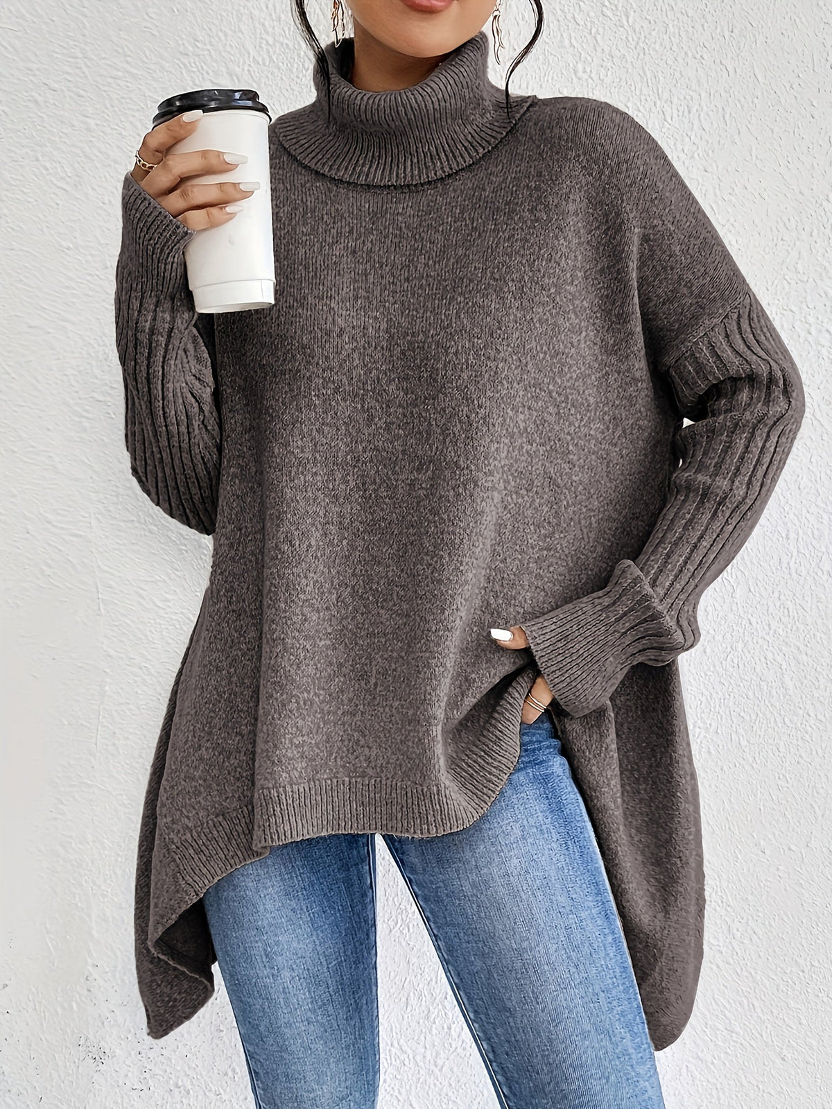 Ersilia | Maglione Oversize con Collo Alto – Lucia Toscana