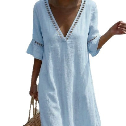 ELARA | Abito Maxi Arioso Comfort Flattering Stile Marittimo