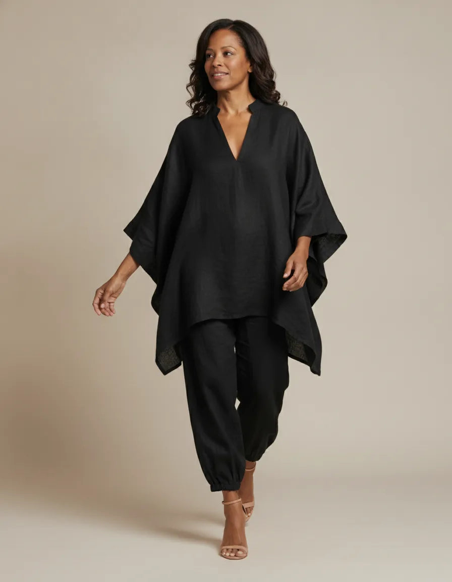Gabrielle | Set a Due Pezzi con Scollo a V e Maniche a Pipistrello