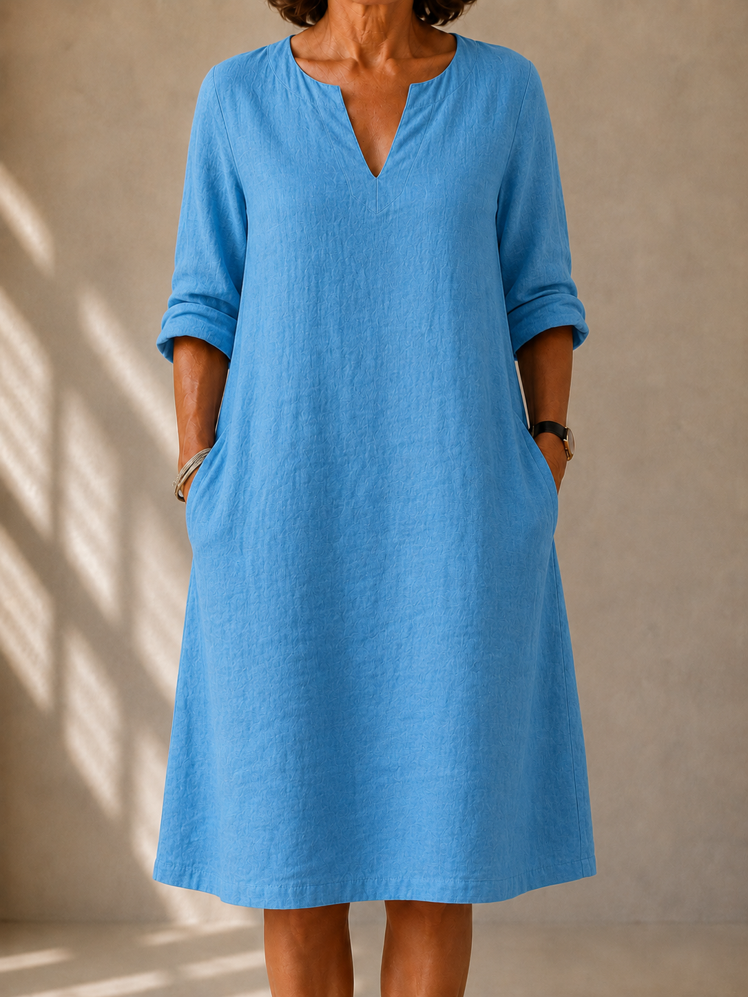 Naomi | V-Neck A-Line Midi Dress