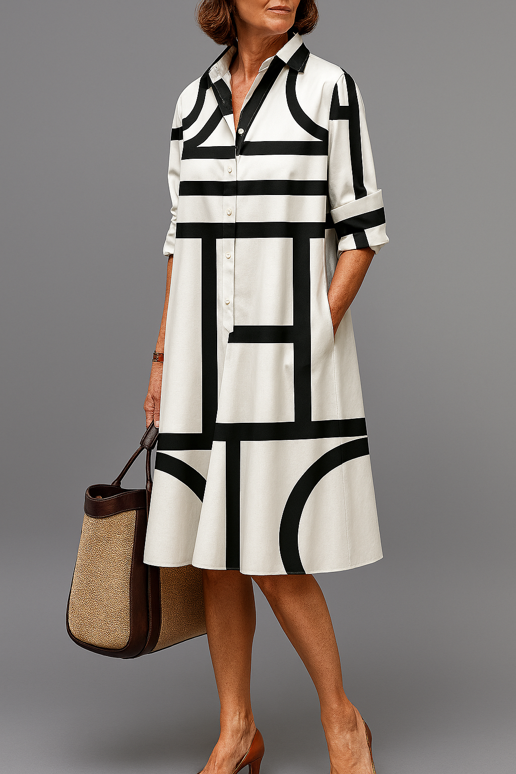 Ellie | Vestito midi curato e stiloso