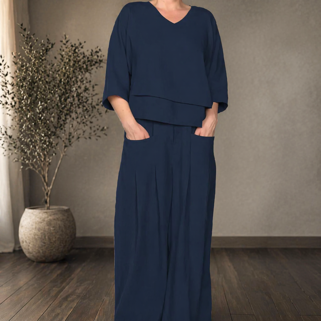 Clara | Set Minimalista Due Pezzi Larghe