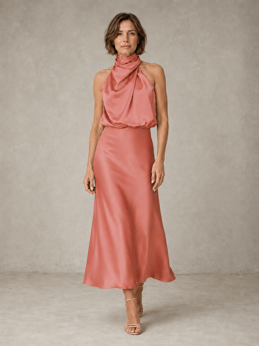 Harper | Abito da Sera in Satin Halter