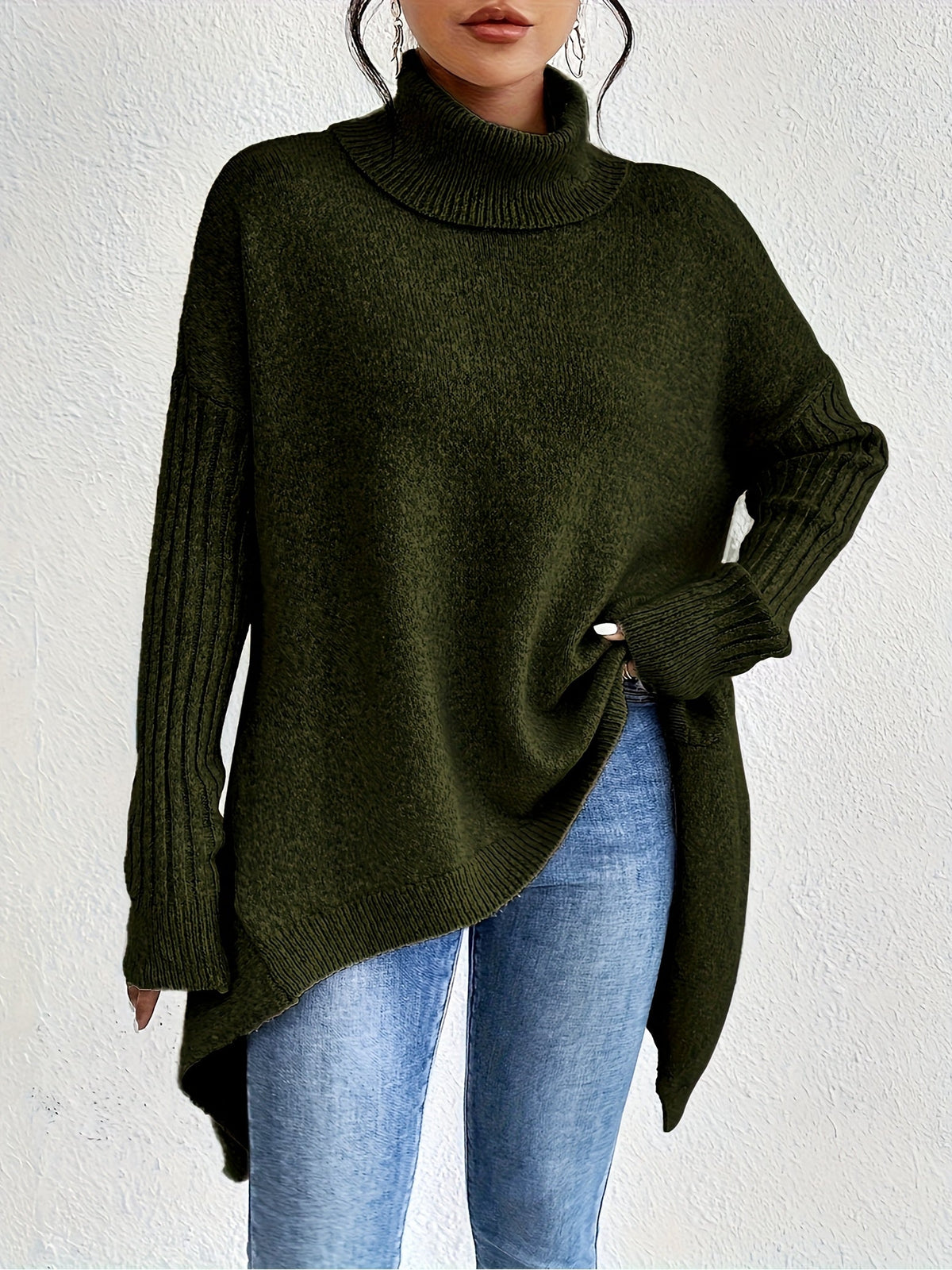 Ersilia | Maglione Oversize con Collo Alto – Lucia Toscana