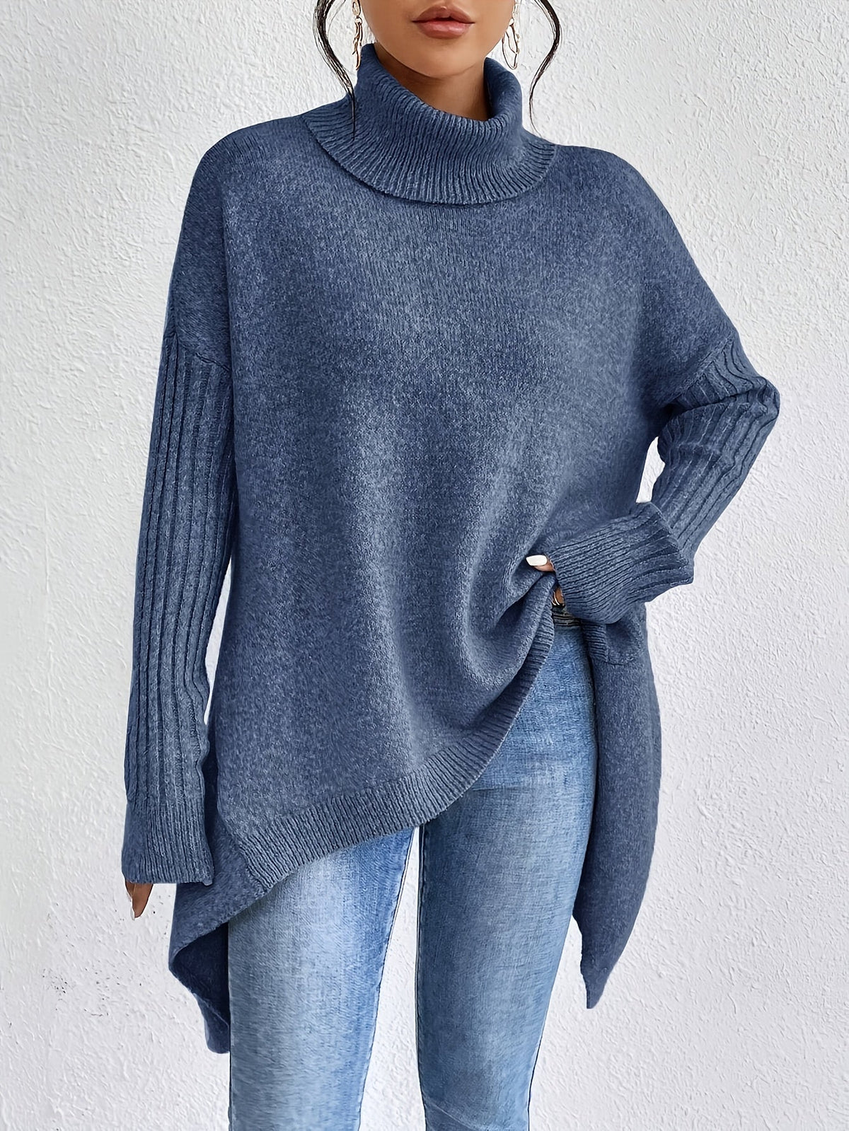 Ersilia | Maglione Oversize con Collo Alto – Lucia Toscana