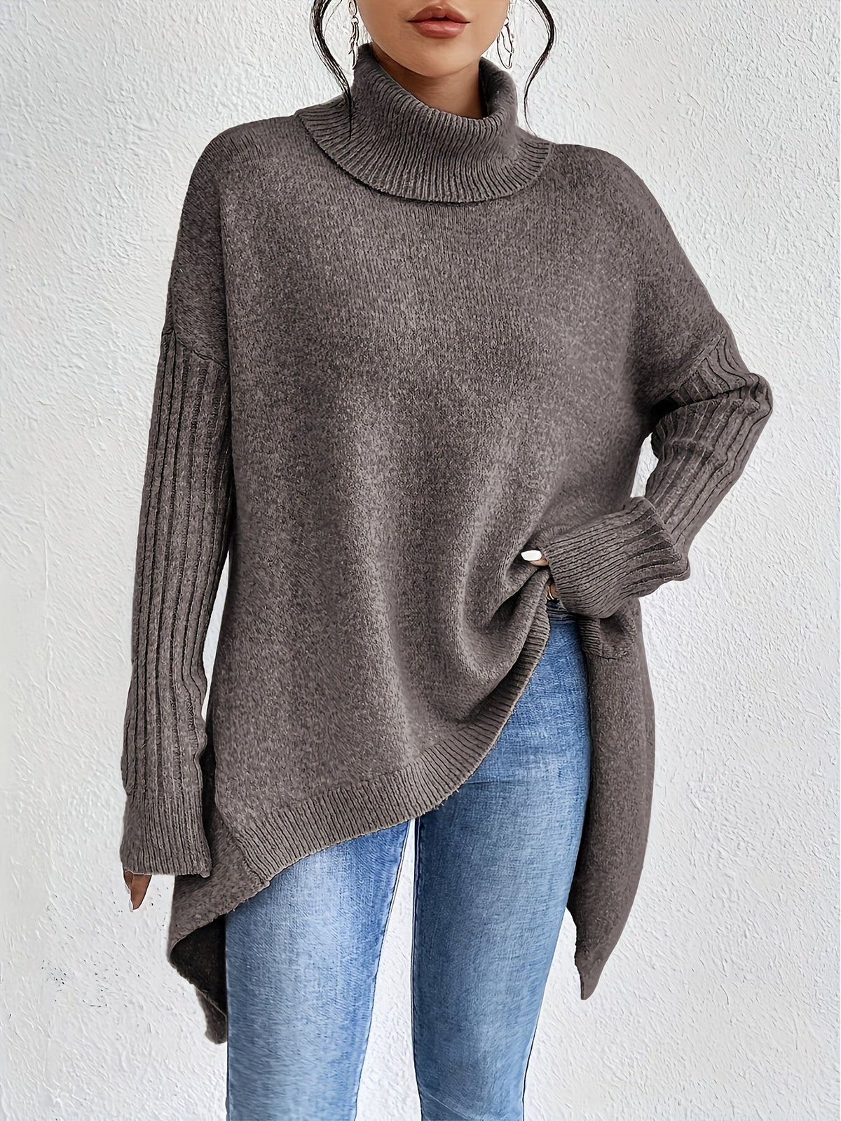 Ersilia | Maglione Oversize con Collo Alto – Lucia Toscana