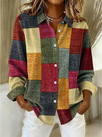 Merritt™ | Blusa Vintage Patchwork con Bottoni Frontali