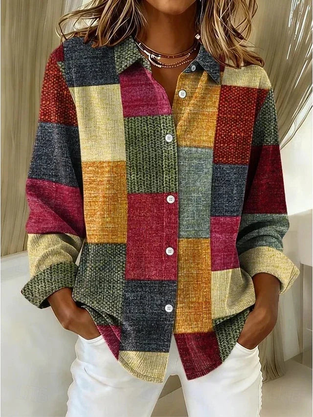 Merritt™ | Blusa Vintage Patchwork con Bottoni Frontali