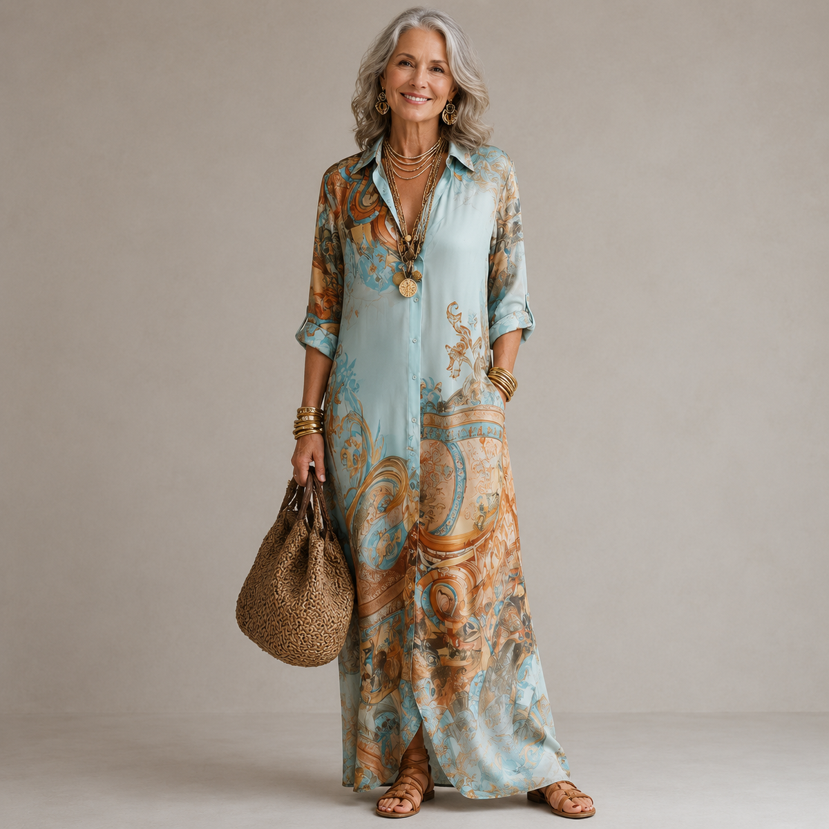 Evalexy I Maxi Dress Stampa Lusso