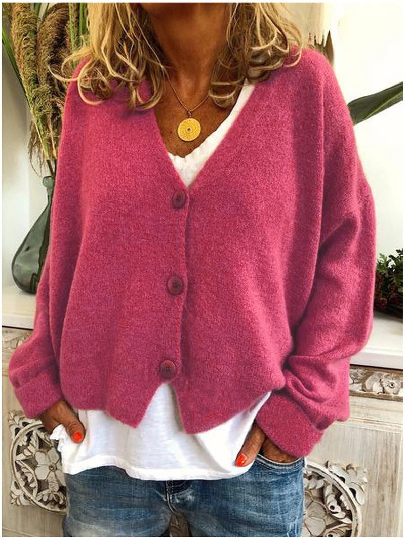 Cardigan in Maglia Relaxed Fit Comfortabel