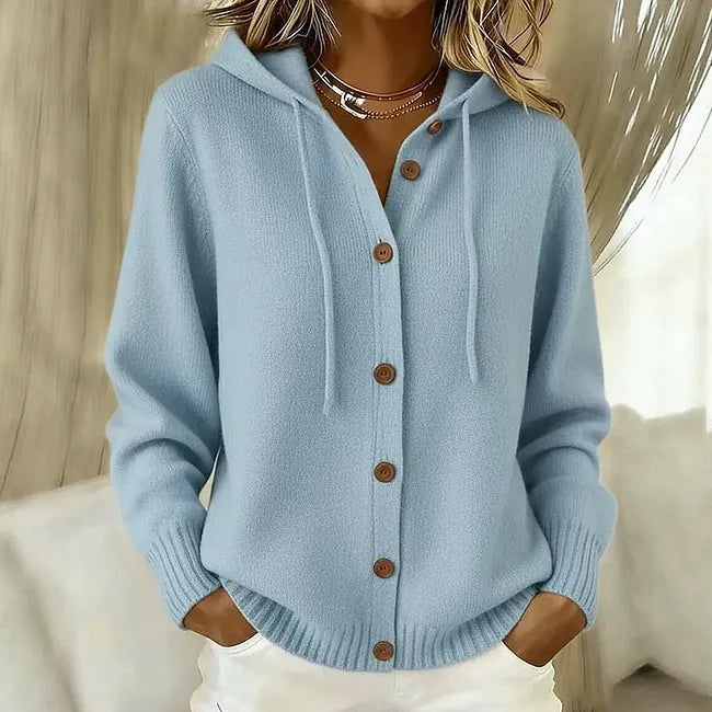 Goldie™ Cardigan con Cappuccio e Bottoni