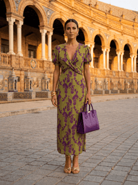 Daniela™ | Abito Maxi Floreale con Drappeggio Fluente