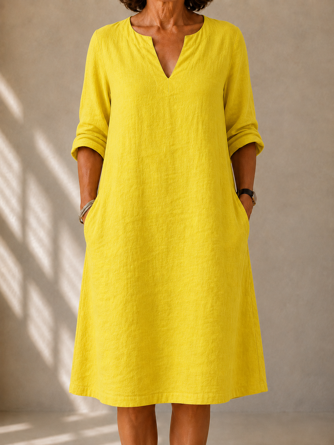 Imani | V-Neck Midi Dress