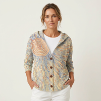 Naliane | Cardigan con stampa astratta e bottoni frontali
