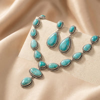 Collana e Orecchini Eleganti Vintage Turchesi