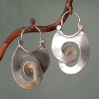 Orecchini Irregolari Vintage in Argento