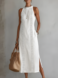 Cecile | Midi con Collo in Lino