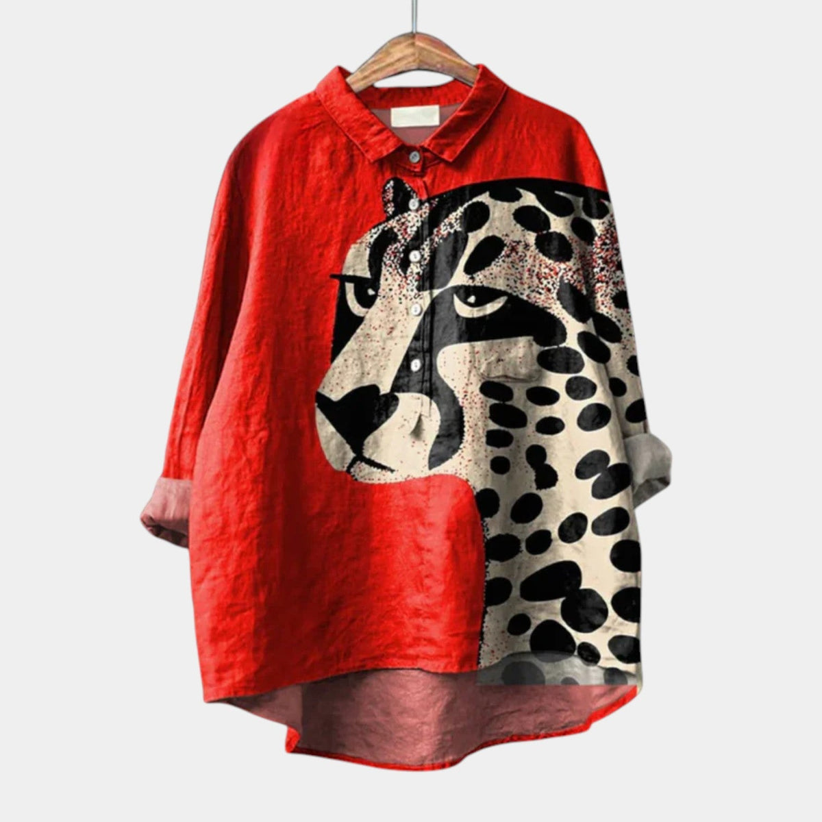 Nala | Blusa Grafica Leopardo Rosso