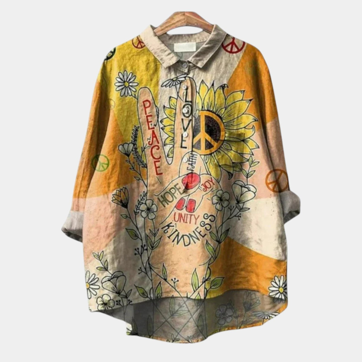 Celestia | Blusa con Slogan di Girasole