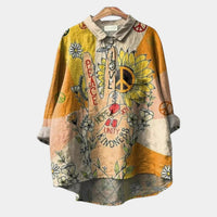 Celestia | Blusa con Slogan di Girasole