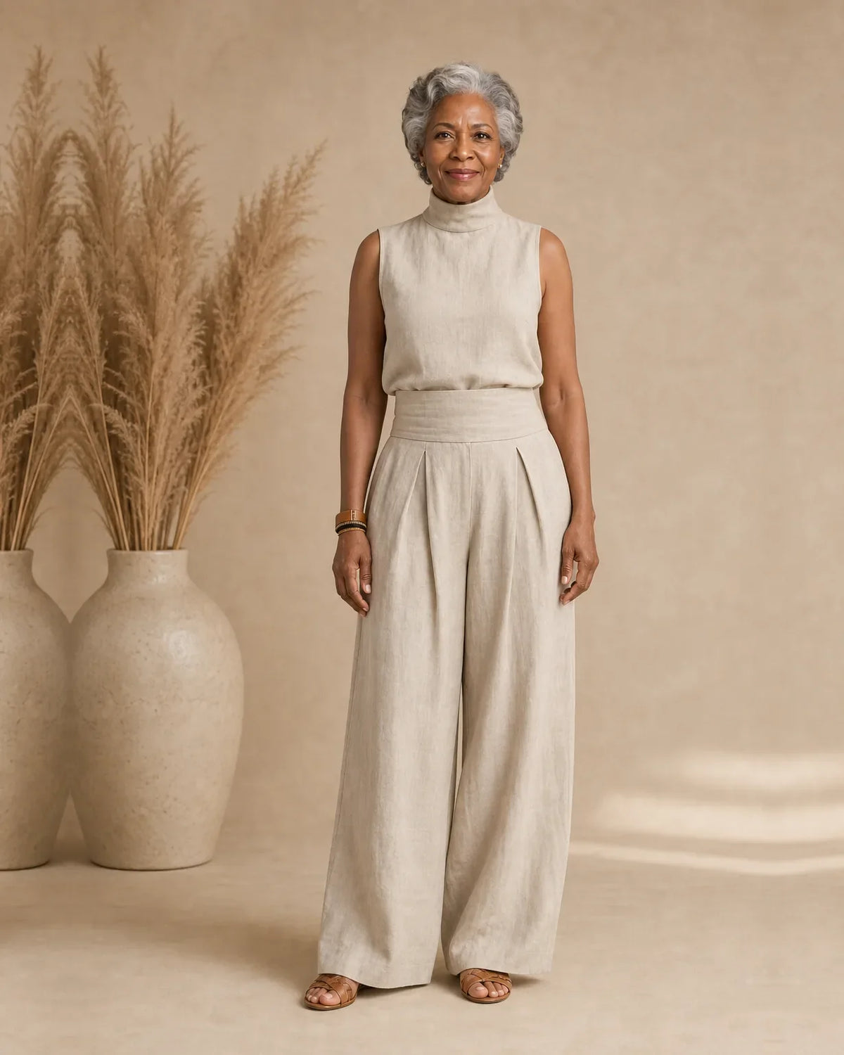 Tiana | Set Elegante di Pantaloni a Gamba Larga e Top