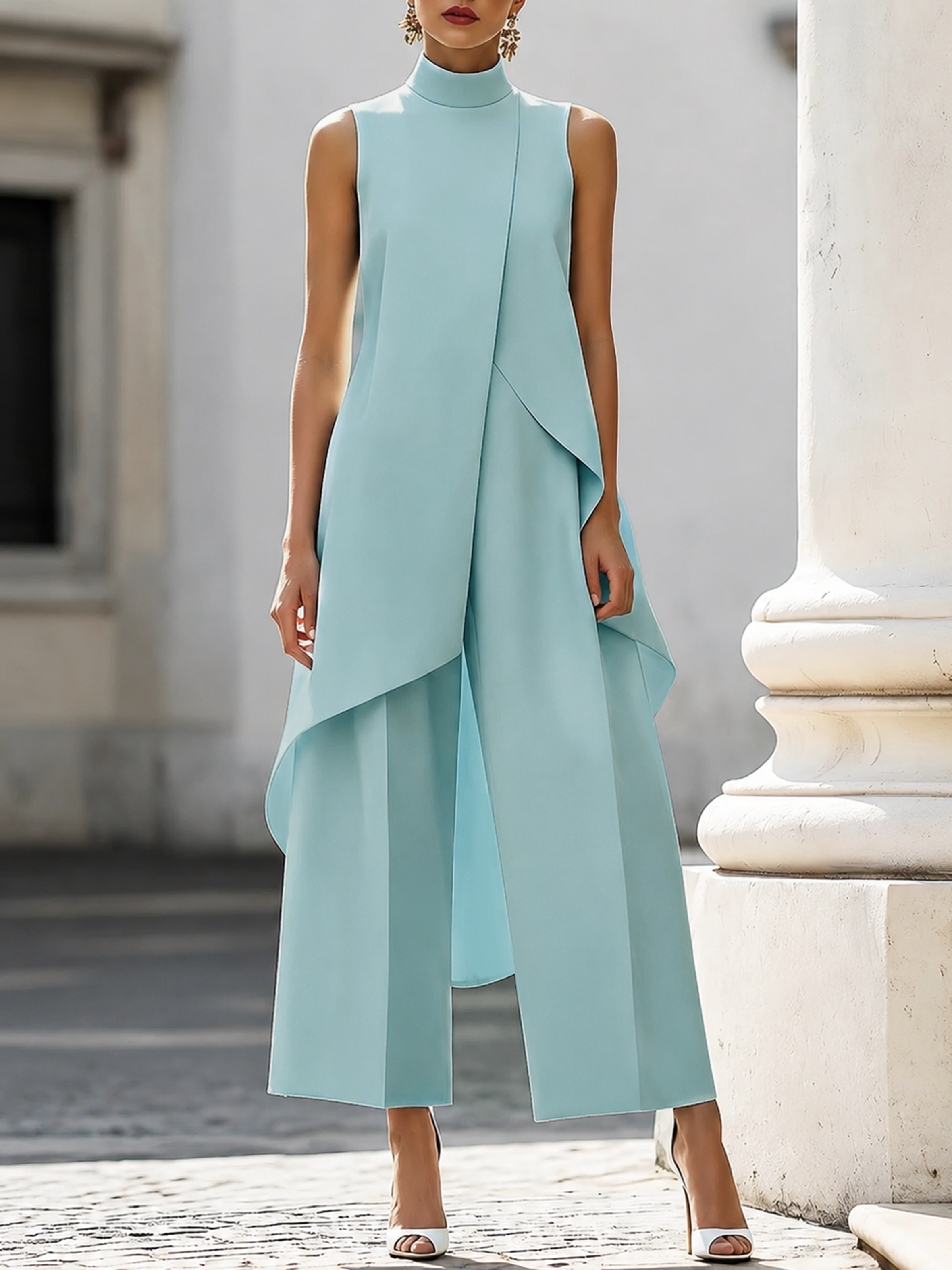 Elyssa | Elegant Long Sleeveless Jumpsuit