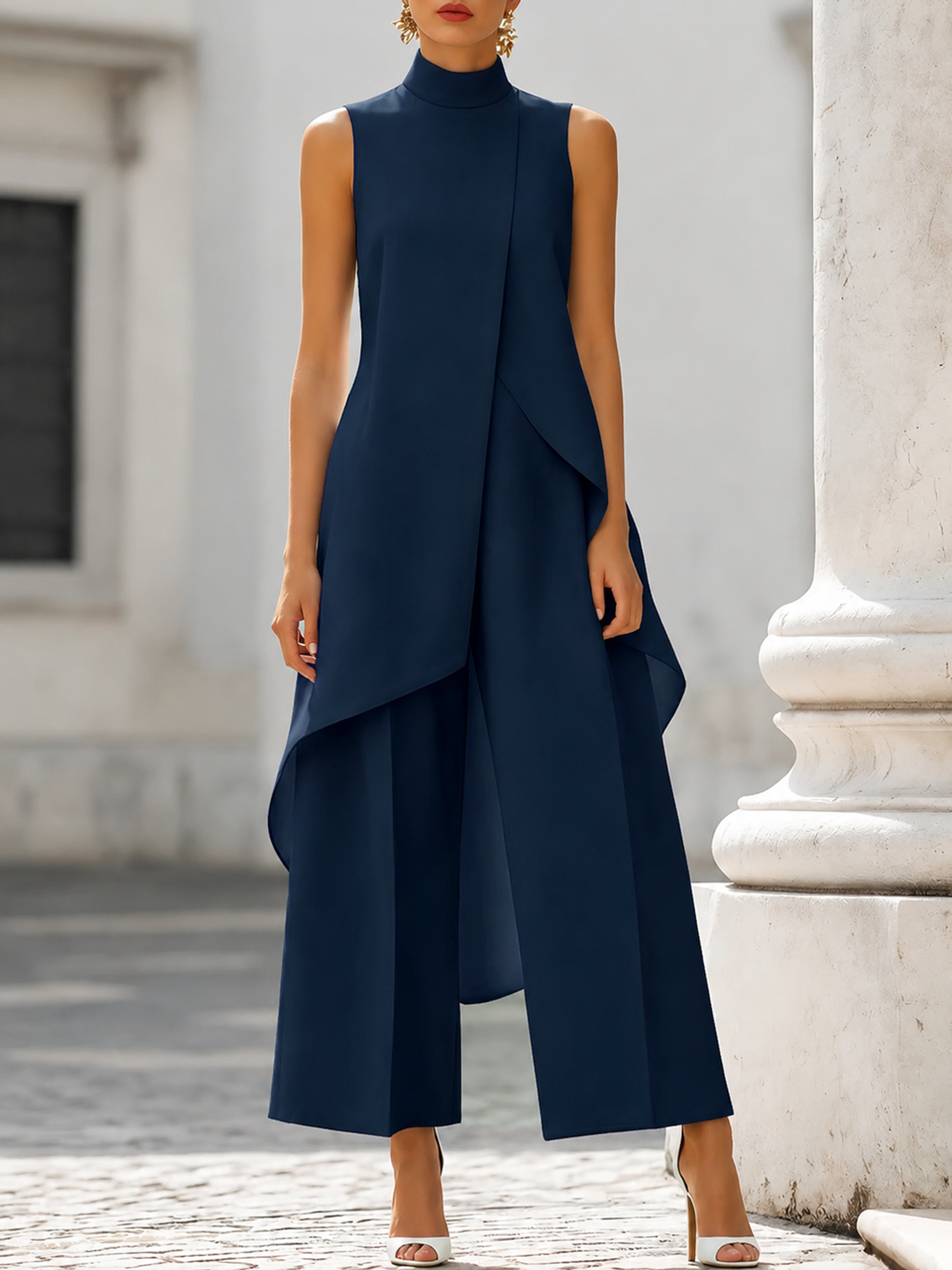 Naomi | Sleeveless Wide-Leg Jumpsuit
