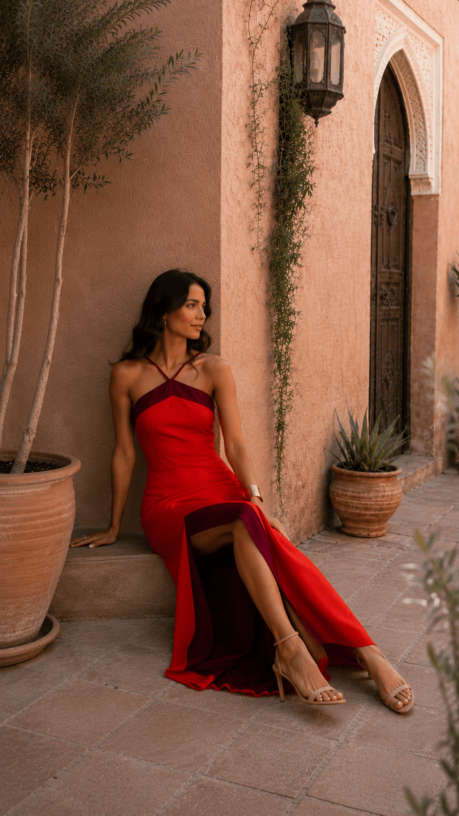 Elisa™ | Abito Lungo con Scollo a Halter e Spacco