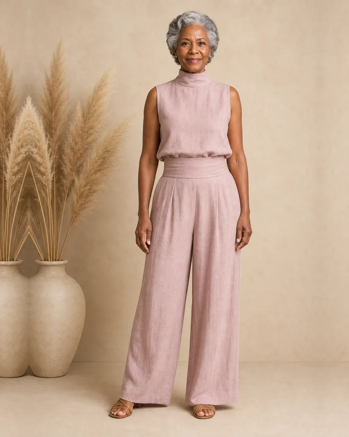 Tiana | Set Elegante di Pantaloni a Gamba Larga e Top