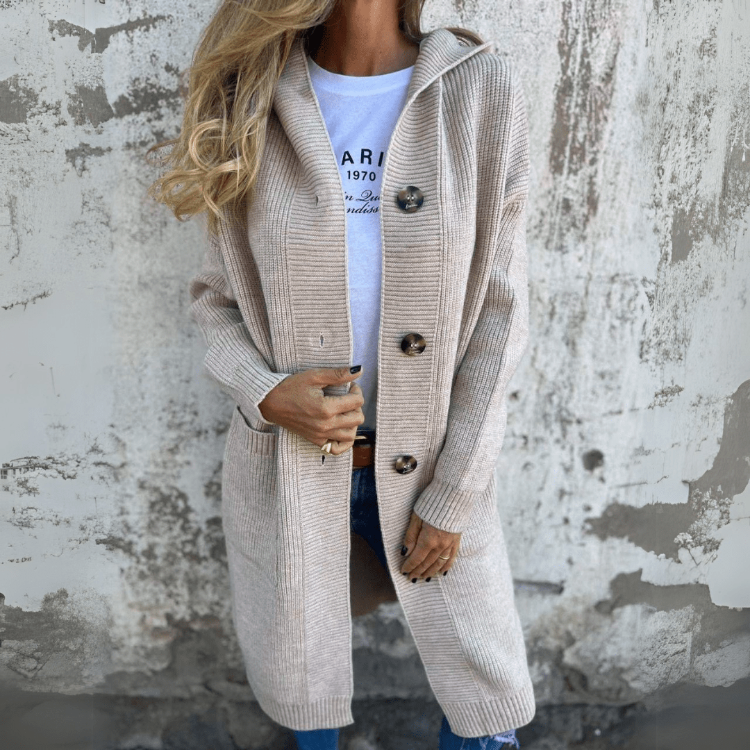 Cardigan Chic Lungo con Apertura Frontale