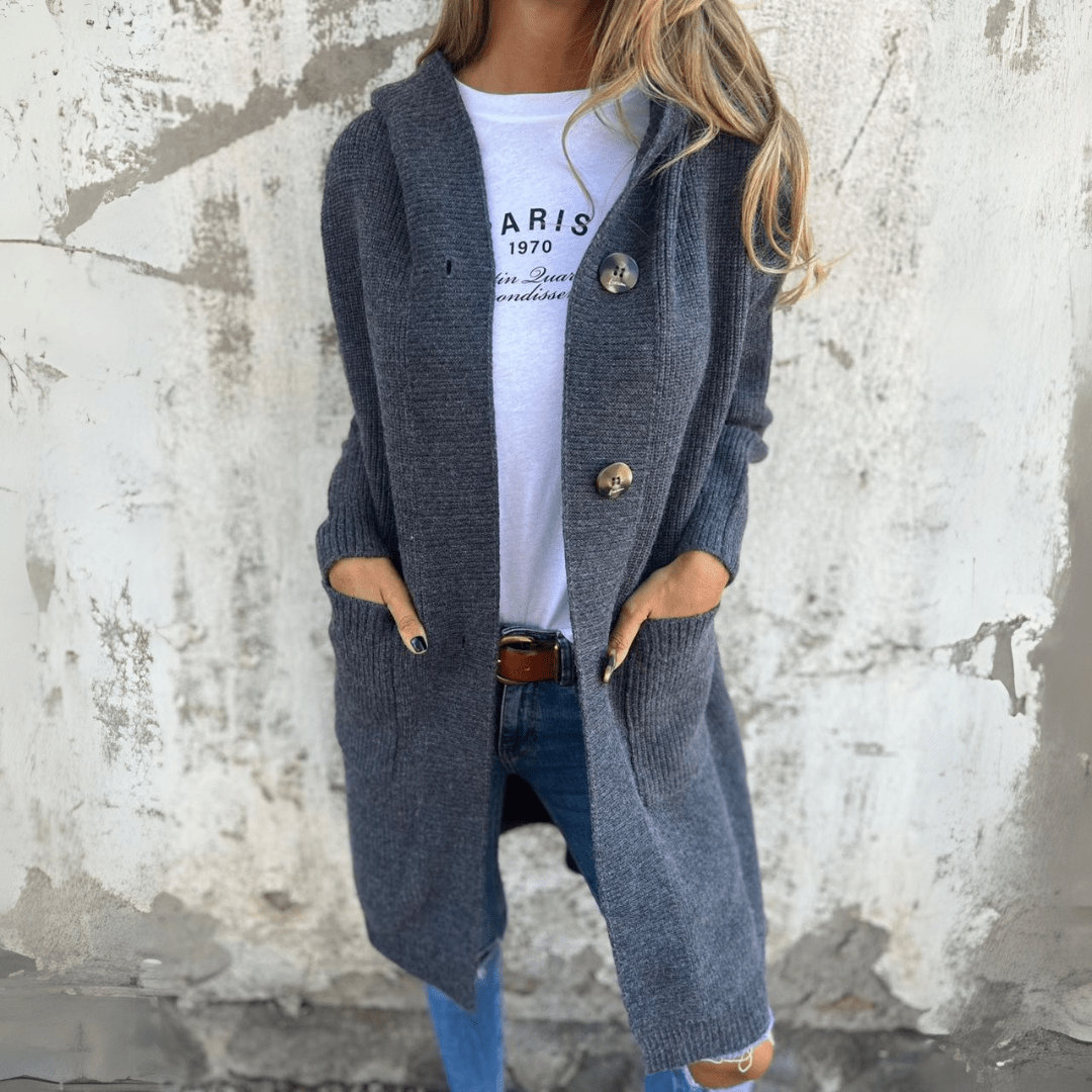 Cardigan Chic Lungo con Apertura Frontale