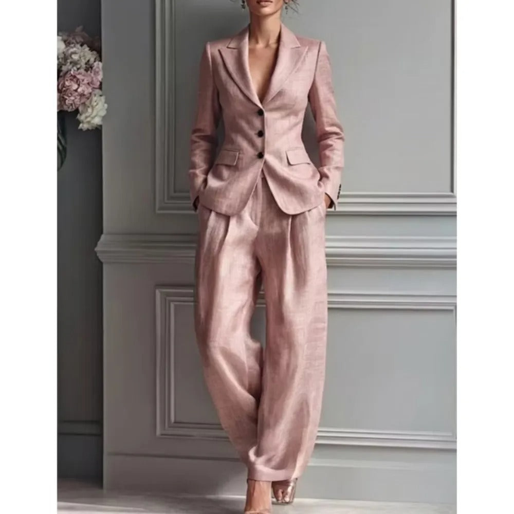 Aisha | Tailored Two-Piece Suit, Wide-Leg Pants