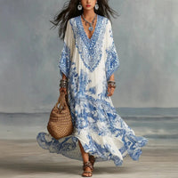 Alba Vestito Bohemio Maxi Etnico
