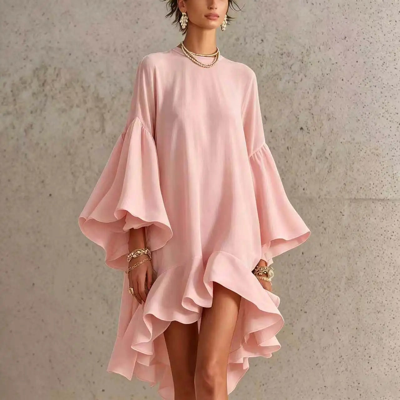 Harper | Dress with Asymmetric Hem