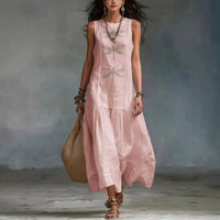 Harper | Midi Dress with Dragonfly Print