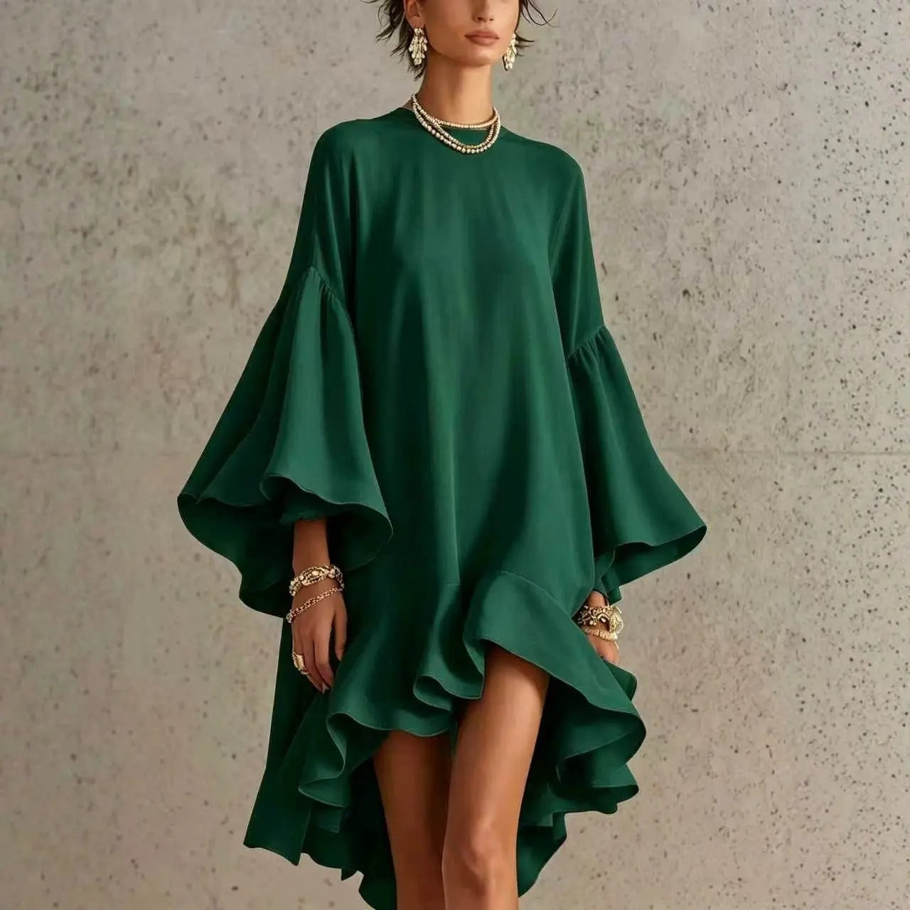 Harper | Dress with Asymmetric Hem