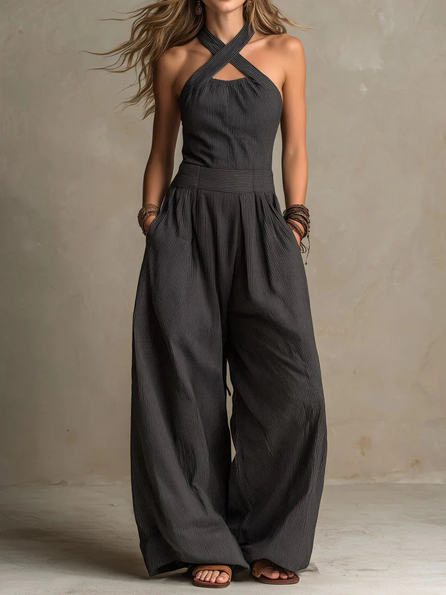 Mariela Mono Elegante con Scollatura Incrociata