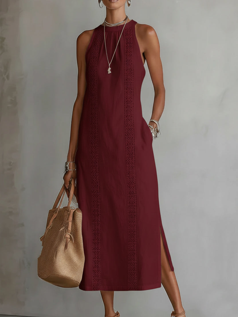 Cecile | Midi con Collo in Lino