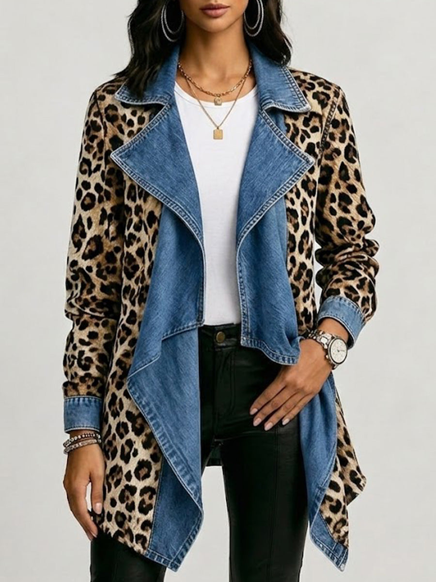 Sherilyn™ | Giacca Leopardata a Contrasto