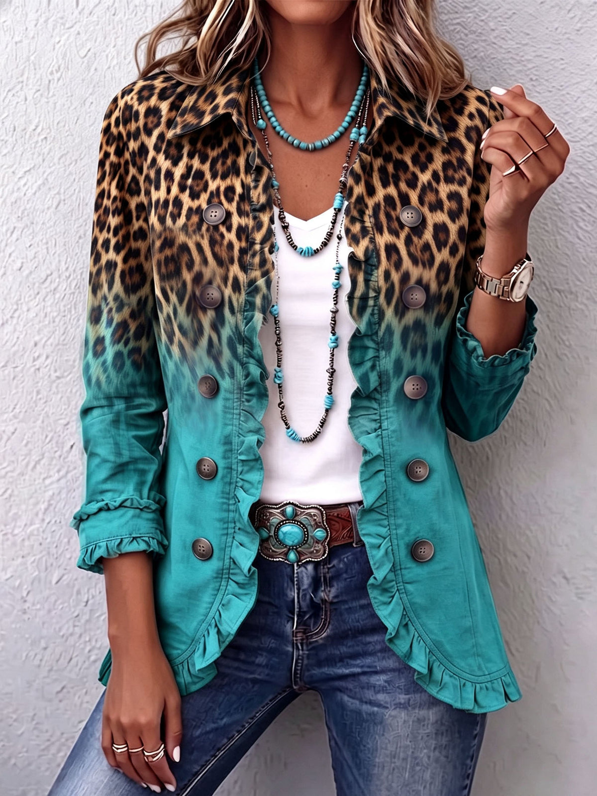 Elspeth™ | Blazer Leopardo Sfumato