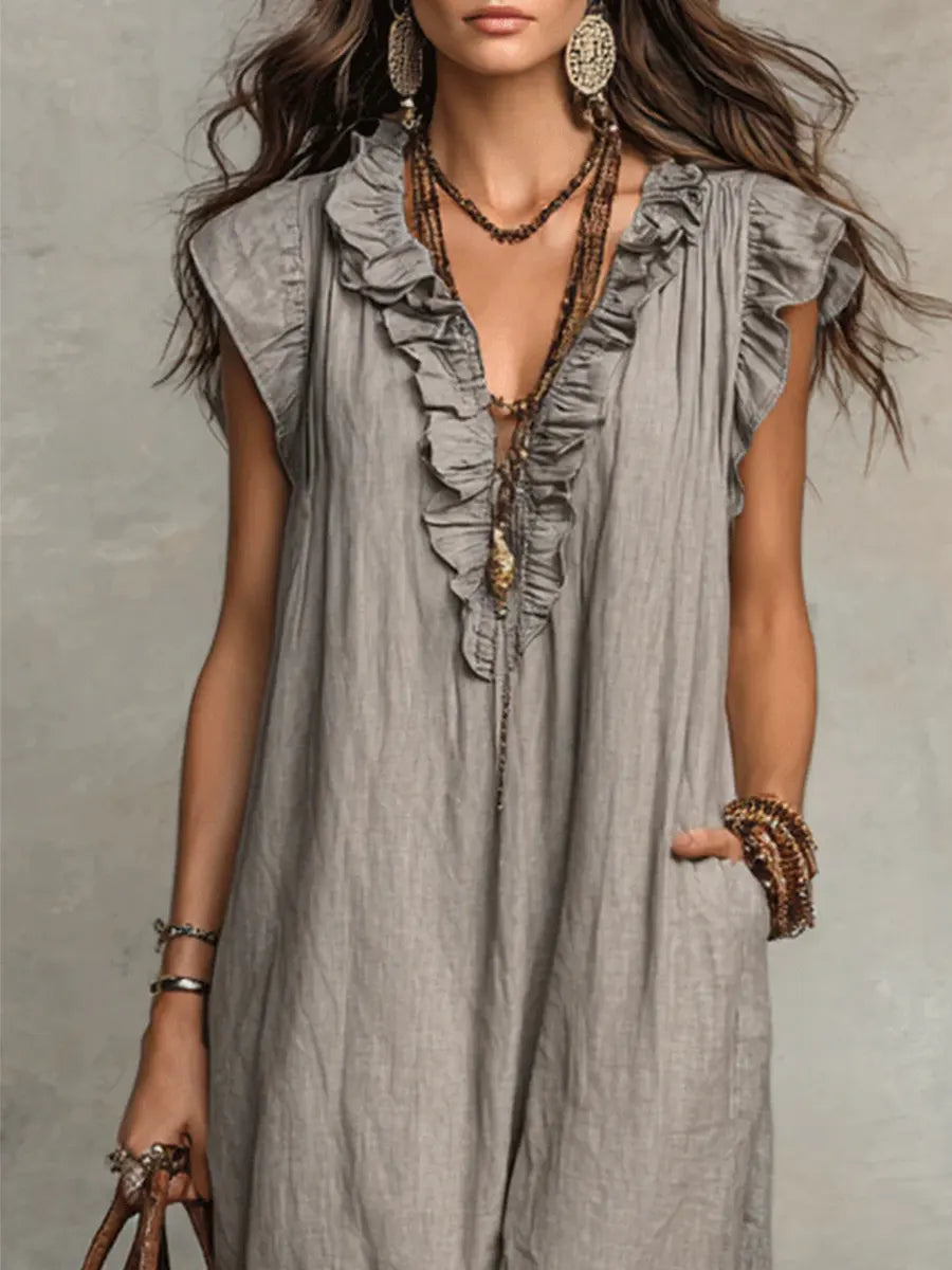 Harper | Maxi Dress Ruffled V-Neck