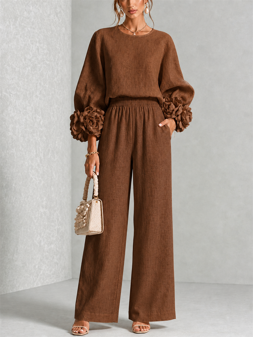Carys | Set Due Pezzi con Cuffie Floreali