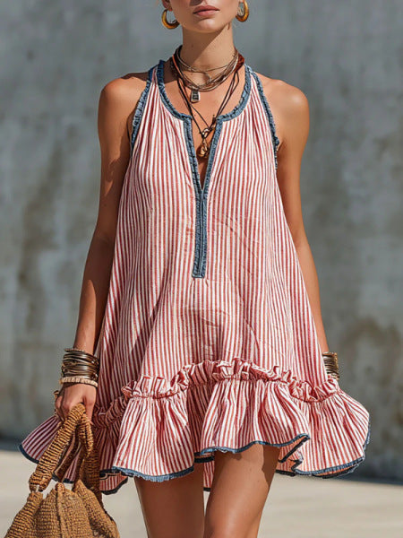 Harper | Striped Sleeveless Mini Dress